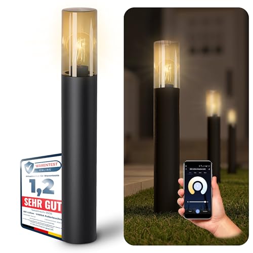 SSC-LUXon VARDA Pollerleuchte schwarz inkl. LED Smarthome Lampe E27 Glühbirne Alexa Vintage warm bis kalt - Standleuchte 50 cm IP44 SSC-LUXon VARDA Pollerleuchte schwarz inkl. LED Smarthome Lampe E27 Glühbirne Alexa Vintage warm bis kalt - Standleuchte 50 cm IP44 von SSC-LUXon