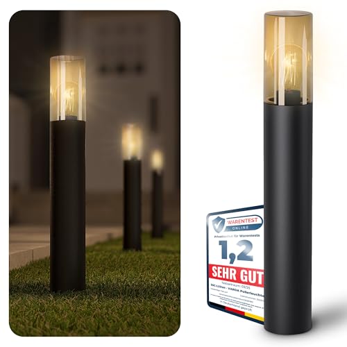 SSC-LUXon VARDA Wegeleuchte Außen schwarz Höhe 50cm inkl. LED E27 Glühbirne Filament warmweiß - Outdoor Garten Standleuchte IP44 SSC-LUXon VARDA Wegeleuchte Außen schwarz Höhe 50cm inkl. LED E27 Glühbirne Filament warmweiß - Outdoor Garten Standleuchte IP44 von SSC-LUXon