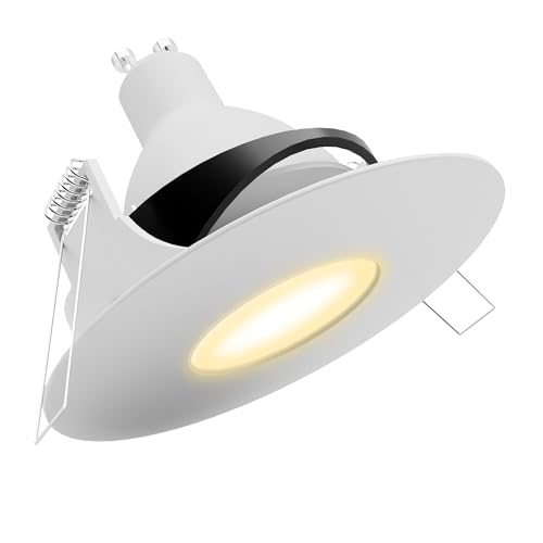 SSC-LUXon YOKU Einbaustrahler LED IP65 schwenkbar rund dimmbar - Einbauleuchte Bad Außen mit LED GU10 7W 38° warmweiß 230V von SSC-LUXon