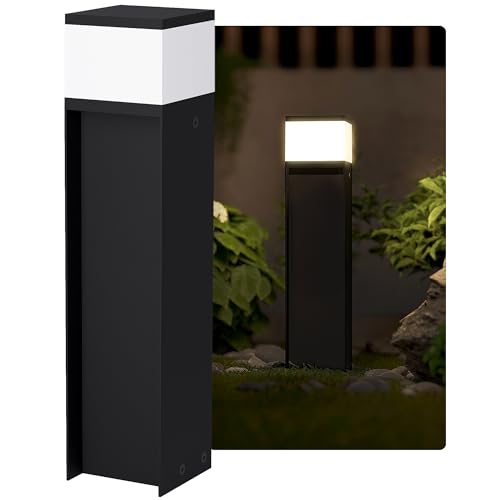 SSC-LUXon ZAVO Pollerleuchte Lichtsäule Wegeleuchte Standleuchte schwarz IP44 - Gartenlampe Wegelampe für draußen 230V von SSC-LUXon