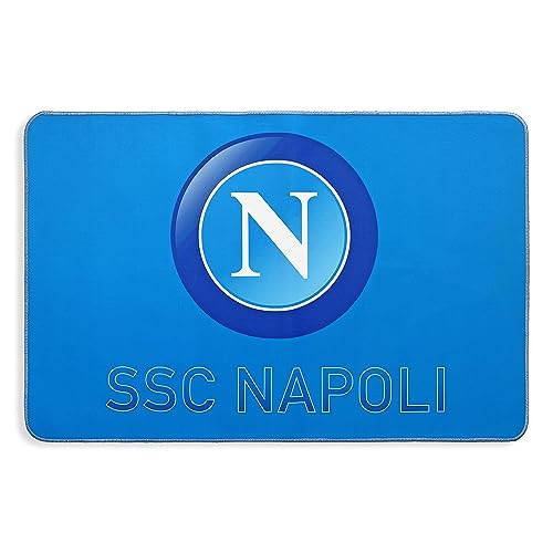 Napoli Teppich Anti-Rutsch Bettvorleger für Schlafzimmer Fußball Druck 3D 80x120cm 0841 von SSC NAPOLI