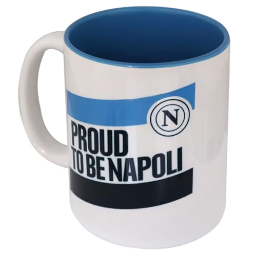 SSC NAPOLI Keramiktasse mit Aufschrift, innen hellblau von SSC NAPOLI