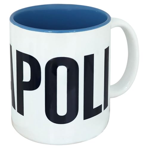 SSC NAPOLI Keramiktasse mit Aufschrift, innen hellblau von SSC NAPOLI