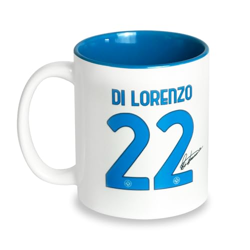 SSC NAPOLI Tasse Lorenzo 22, offizielles Produkt, weiß, Keramik, SSCN-Logo von SSC NAPOLI