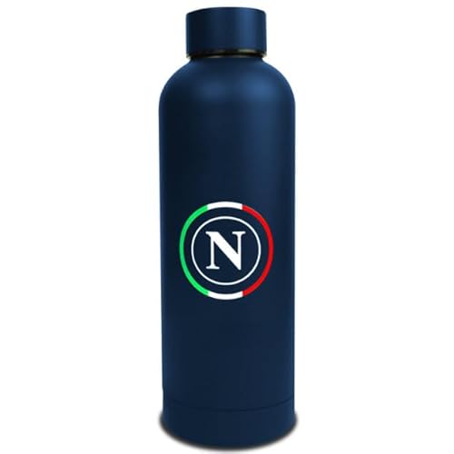 SSC Napoli Thermosflasche Proben, EA7, Blau, offizielles Produkt von SSC NAPOLI