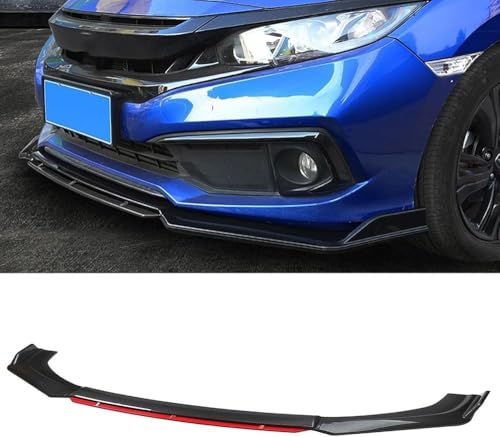 Frontstoßstange Lippe Splitter Diffusor für Tesla Model 3 Model Y 2013-2023,ABS Hochglänzend Schutz vor Aufprall Frontlippe Spoiler,Auto Vorderseite Body Kit von SSCOR