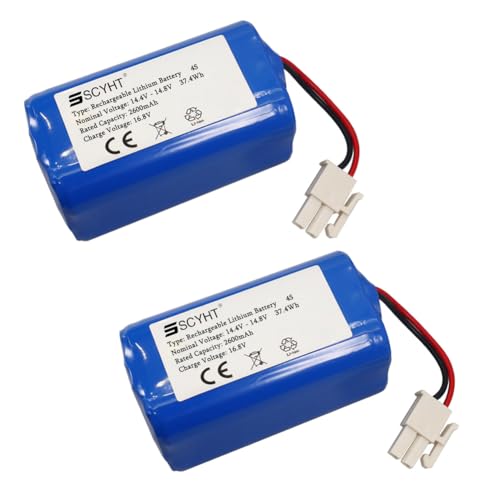 SSCYHT 14,8 Volt Li-Ionen-Akku 14,8 V 2600 mAh Ersatzakku 14,4 V Staubsaugerakkus für A4S A6 V7S X620 X623 X451 X431 mit BMS,14.8v2600mah 2pack SSCYHT 14,8 Volt Li-Ionen-Akku 14,8 V 2600 mAh Ersatzakku 14,4 V Staubsaugerakkus für A4S A6 V7S X620 X623 X451 X431 mit BMS,14.8v2600mah 2pack von SSCYHT
