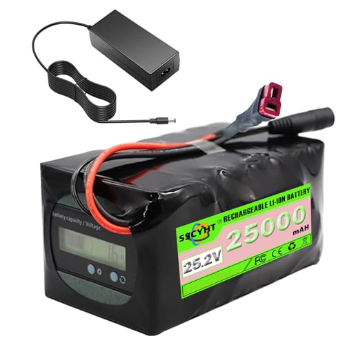 SSCYHT 25,2 Volt Lithiumbatterie 20 Ah 25 Ah Ersatzbatterie 25,2 V Elektrorollerbatterien mit Ladegerät für 200 W – 630 W Motorkit,25.2v25ah t Plug SSCYHT 25,2 Volt Lithiumbatterie 20 Ah 25 Ah Ersatzbatterie 25,2 V Elektrorollerbatterien mit Ladegerät für 200 W – 630 W Motorkit,25.2v25ah t Plug von SSCYHT