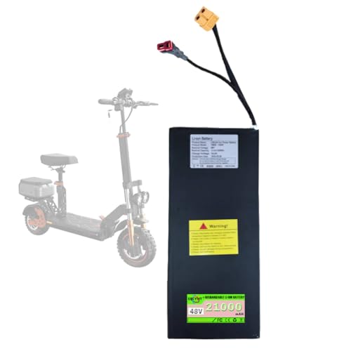 SSCYHT 48-Volt-Lithiumbatterie, 48 V, 21 Ah, Ersatzbatterie, 48-V-Elektrorollerbatterien für M5 für 250 W – 1000 W Motorkit mit XT60 und T-Steckeranschluss SSCYHT 48-Volt-Lithiumbatterie, 48 V, 21 Ah, Ersatzbatterie, 48-V-Elektrorollerbatterien für M5 für 250 W – 1000 W Motorkit mit XT60 und T-Steckeranschluss von SSCYHT
