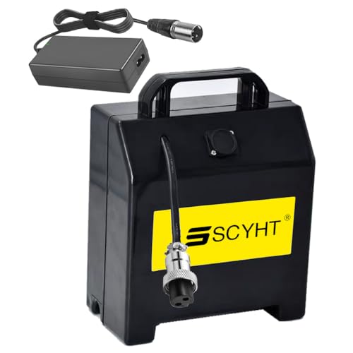 SSCYHT Elektrorollstuhlbatterie 24 V 12 Ah 20 Ah 25 Ah 30 Ah 32 Ah 15 Ah Lithiumbatterie 24 V wiederaufladbare Batterien für 200 W – 800 W Motoren mit Ladegerät,24v15ah gx20 Female von SSCYHT