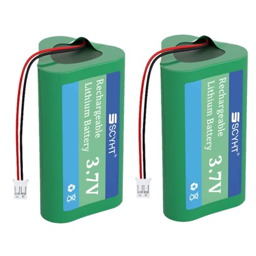 SSCYHT Lithium-Ionen-Akku 3,7 V, 6000 mAh, 6900 mAh Wiederaufladbarer Akku 3,7 V Lithium-Akkus mit XH PH-Anschluss für Bluetooth-Lautsprecher, Ventilator,3.7v6000mah ph 2pack von SSCYHT