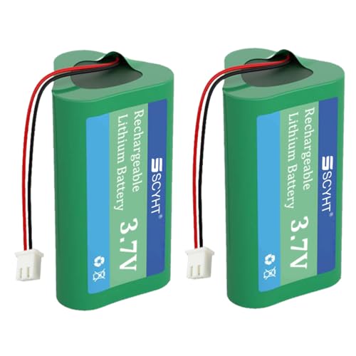 SSCYHT Lithium-Ionen-Akku 3,7 V, 6000 mAh, 6900 mAh Wiederaufladbarer Akku 3,7 V Lithium-Akkus mit XH PH-Anschluss für Bluetooth-Lautsprecher, Ventilator,3.7v6900mah xh 2pack von SSCYHT