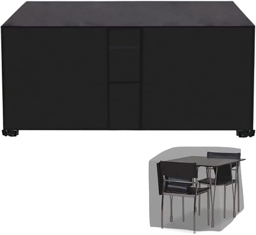 Abdeckung for Balkonmöbel im Freien, 80 x 80 x 80 cm, geeignet for Sofas und Stühle, schwarze Schutzhülle for die Garage. von SSDDLZEQ
