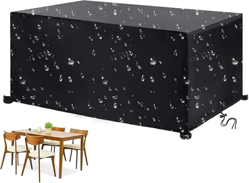 Abdeckung for Gartenmöbel im Freien, 420D, langlebige Balkontischabdeckung, geeignet for Gartensofas und Korbmöbel(242*162*100cm) von SSDDLZEQ