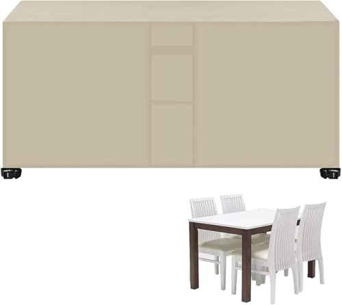 Abdeckungen for Gartenmöbel im Freien Atmungsaktive Wicker-Sofa- und Stuhlabdeckungen mit Verschlüssen(Beige,100x100x85cm) von SSDDLZEQ
