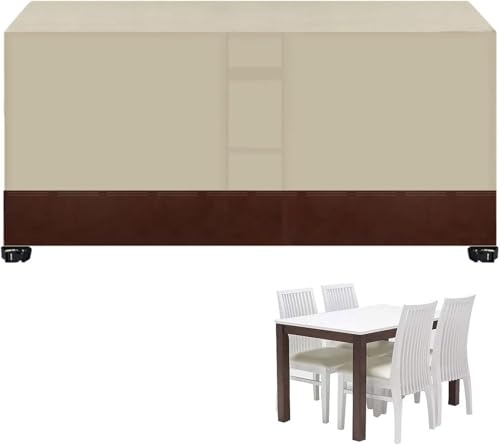 Abdeckungen for Gartenmöbel im Freien Atmungsaktive Wicker-Sofa- und Stuhlabdeckungen mit Verschlüssen(Beige Brown,87x87x77cm) von SSDDLZEQ