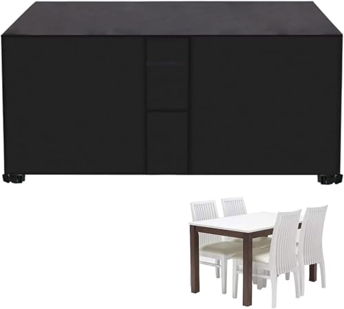 Abdeckungen for Gartenmöbel im Freien Atmungsaktive Wicker-Sofa- und Stuhlabdeckungen mit Verschlüssen(Black,87x87x77cm) von SSDDLZEQ
