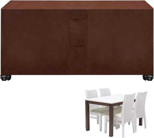 Abdeckungen for Gartenmöbel im Freien Atmungsaktive Wicker-Sofa- und Stuhlabdeckungen mit Verschlüssen(Brown,87x87x77cm) von SSDDLZEQ