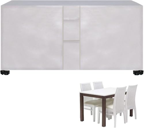 Abdeckungen for Gartenmöbel im Freien Atmungsaktive Wicker-Sofa- und Stuhlabdeckungen mit Verschlüssen(Silver,100x100x85cm) von SSDDLZEQ