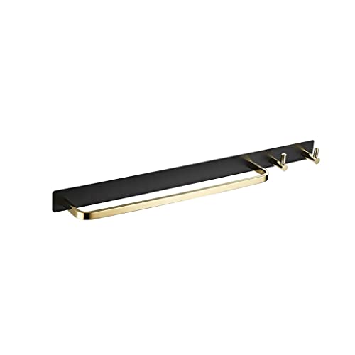 Alle Kupfertuchständer Kupfer Chrom-plattierter Badezimmer Handtuch Bar Badezimmer Single Bar Creative Tuch Haken Rack(Black) von SSDDLZEQ