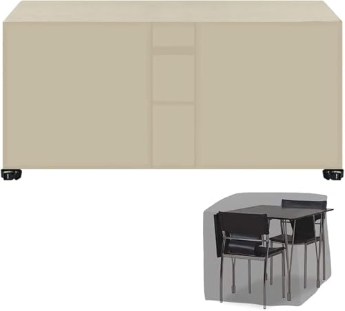 Gartentischdecke for den Außenbereich, 260 x 135 x 82 cm, geeignet for Sofas und Stühle, Beige. von SSDDLZEQ