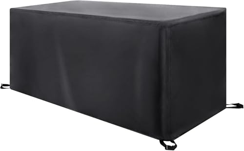 Geeignet for Rattan-Sofa-Sets, aus 420D Oxford-Stoff, rechteckige Balkontischabdeckung(280*204*106cm) von SSDDLZEQ