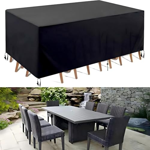 Große Balkontischdecke, passend for Rattan-Gartenmöbel, schützt Tische, Stühle und Sofagarnituren von SSDDLZEQ