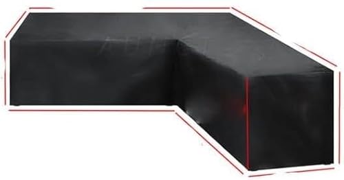 Outdoor-Ecksofa-Abdeckung, V-förmig, Garten-Korbmöbel-Abdeckung, Sofa-Schutzhülle(215X215X87CM) von SSDDLZEQ