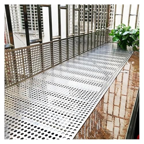Perforierte Metallbleche, Metallgitterblechsieb 304 Edelstahl-Lochblech for Balkongeländer-Terrasse(35x50 cm) von SSDDLZEQ