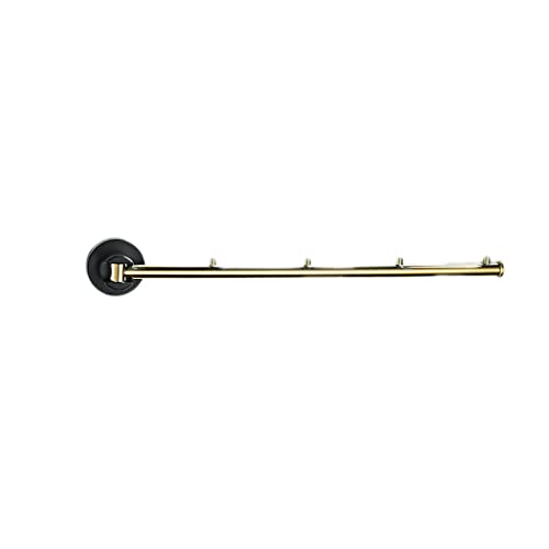 SSDDLZEQ Alle Kupfer-beweglichen Handtuchstange-WC-WC-Single-Bar-Badezimmer-Handtuch-Rack drehbarer Balkon zum Aufhängen von Kleiderbügelhaken(Gold) von SSDDLZEQ