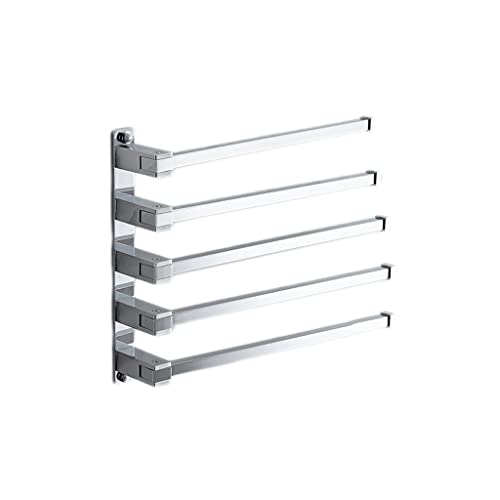 SSDDLZEQ Badetuchstab, All-Cuper rotierender Handtuchhalter, Multi-bar bewegliche Faltbad-Aufhänger, kleine Größe(Silver,33 * 23.5cm) von SSDDLZEQ