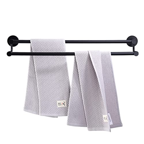 SSDDLZEQ Badezimmer Kühle Handtuchhalter Badezimmer Edelstahl Schwarz Doppelstange Handtuchständer Erweiterte Handtuchschiene(30cm) von SSDDLZEQ