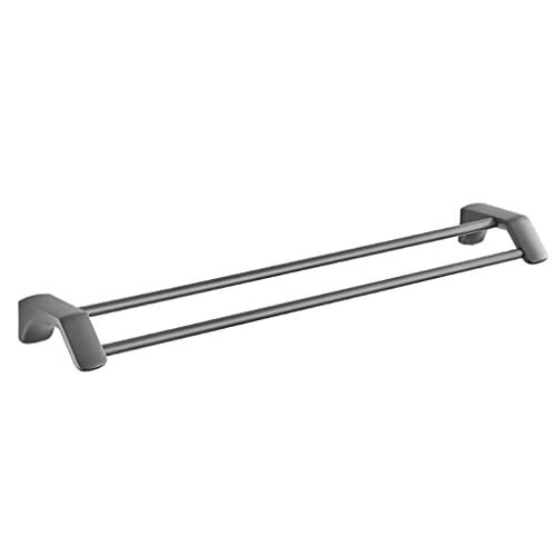 SSDDLZEQ Badezimmer-Lange hängende Rod Pistole Grau Edelstahl Einzelstange Handtuch Rack Badezimmer Doppelstange Hängende Handtuchstabaufhänger(70cm) von SSDDLZEQ