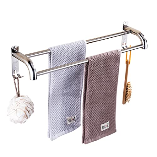 SSDDLZEQ Badezimmer hängende Handtuchhalter 304 Edelstahl Toilettentuch Bar Toilette Verdickte Doppelstange Wandanhänger(40cm) von SSDDLZEQ
