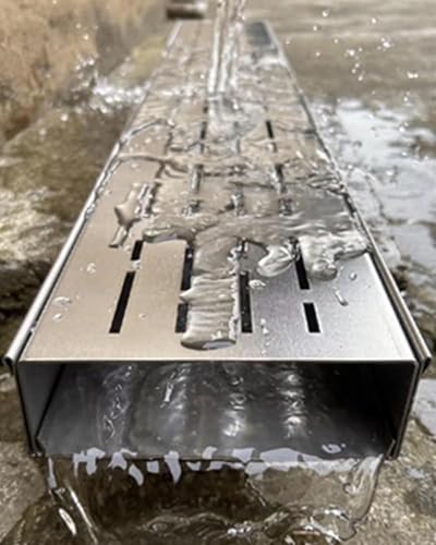 SSDDLZEQ Edelstahlrinnen-Grabenabläufe for Terrassenzäune und Abwassersysteme(7x5cm) von SSDDLZEQ