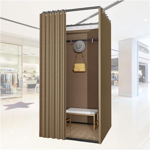 SSDDLZEQ Große temporäre Umkleidekabine mit Metallrahmen, Stoff-Sonnenschutz, Sichtschutz-Trennwand, geeignet für Geschäfte, Büros, 3 Größen (80 x 80 x 200 cm) von SSDDLZEQ
