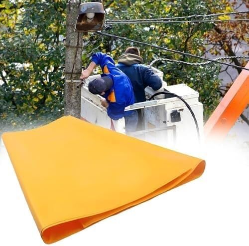 SSDDLZEQ Hochspannungs-Isoliermatte, Hochspannungs-Rettungssicherheitswerkzeug, geeignet for Abdecken elektrischer Geräte(0.4KV - 80x100cm(31.5x39.4in)) von SSDDLZEQ