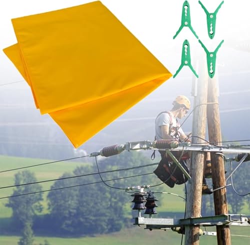 SSDDLZEQ Isolierendes Abdeckpolster aus Harz for elektrische Leitungen – Schutzdecke for den Außenbereich (mit 4 Clips), elektrische Sicherheitsausrüstung(5kv-80x100cm) von SSDDLZEQ