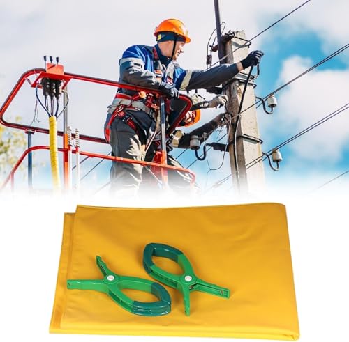 SSDDLZEQ Kommerzielle elektrische Sicherheitsabdeckung, leichtes rechteckiges Pad, geeignet for Elektriker, mit Klemmen(10kv,31 1/2x39 2/5in(80x100cm)) von SSDDLZEQ