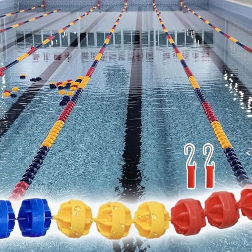 SSDDLZEQ Pool-Schwimmerschnur, Sicherheitsleine, Marker, Schwimmer, Pool-Wettbewerb, Split-Linien-Set (5 m) von SSDDLZEQ