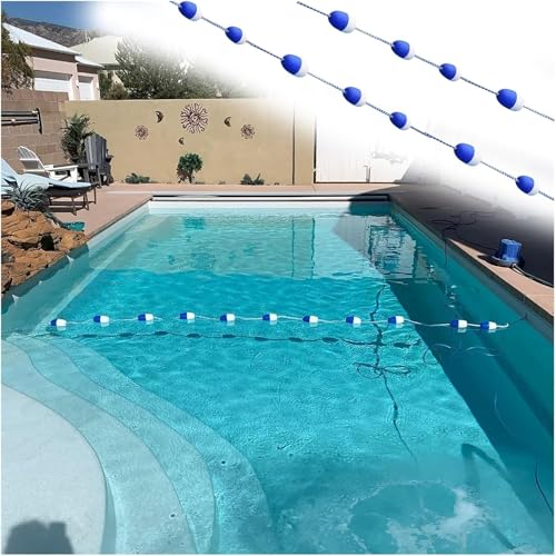 SSDDLZEQ Poolseil-Schwimmer, geteilter Pool für drinnen und draußen, vorgefertigte Poolspur-Trennung (8 m) von SSDDLZEQ