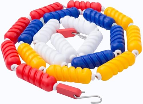 SSDDLZEQ Schwimmbahn-Trennwände, integrierte schwimmfähige Poolseile zur Trennung von Innen- und Außenpoolbereichen (Drahtseil, 4 m) von SSDDLZEQ