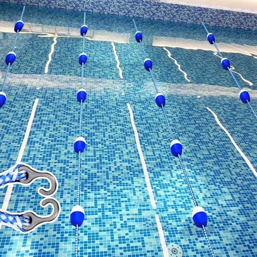 SSDDLZEQ Schwimmbecken-Einfahrtsteiler, Pool-Einfahrtsmarkierung, schwimmendes Seil, Pool-Sicherheits-Einfahrtslinie(2m) von SSDDLZEQ