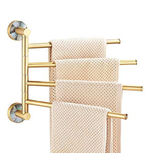 SSDDLZEQ Shell rotierende Handtuchhalter All-Kupfer Badezimmer Tuch Bar Aktivität Vier-Bar-Badezimmer-Handtuchleiste(28 * 25cm) von SSDDLZEQ