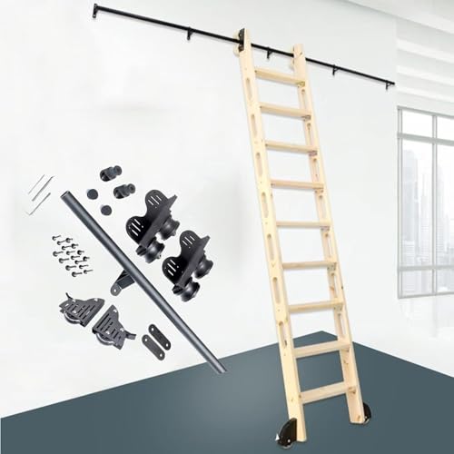 SSDDLZEQ Sliding Library Step Rail Hardware Kit Rolling Step Hardware Library Sliding Step Hardware Kit for Library/Loft/Home/Interior(800cm(26.2 ft) Track) von SSDDLZEQ
