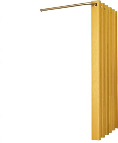 SSDDLZEQ Vitrine Umkleidekabine zur Wandmontage, für Privatsphäre und Raumtrennung, tragbare Umkleidekabine mit Sonnenschutzvorhängen (Gold, 120 x 120 cm) von SSDDLZEQ