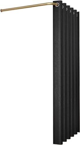 SSDDLZEQ Vitrinen-Umkleidekabine zur Wandmontage, für Privatsphäre und Raumtrennung, tragbare Umkleidekabine mit Sonnenschutz, Schwarz, 120 x 120 cm von SSDDLZEQ
