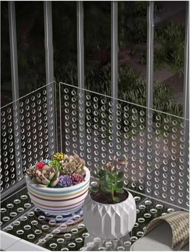 SSDDLZEQ Zuschneidbare, auslaufsichere Fensterpads mit Bändern, Handschuhen, 1,9 mm dickes Polycarbonat-Lochblech (15 x 100 cm) von SSDDLZEQ