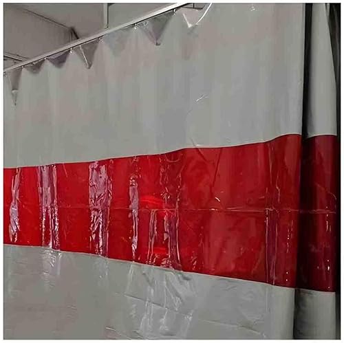 Schweißschirme mit roten transparenten Fenstern, industrielle Schweißvorhänge - Wärmedämmung - Unterteilung des Arbeitsbereichs(2x2 m/6.6x6.6 ft) von SSDDLZEQ