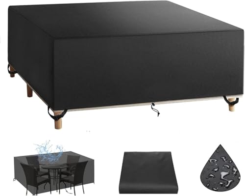 Strapazierfähige Gartenmöbelabdeckung aus Korbgeflecht for Schutz von Gartentischen, Stühlen und Sofas.(315*160*74cm) von SSDDLZEQ